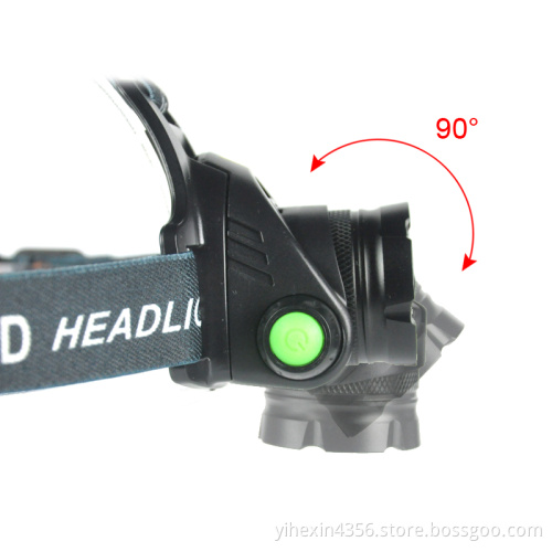 Boruit Newest ABS High Quality Zoomable Rechargeable Led Headlamp 18650 Battery Power Supply